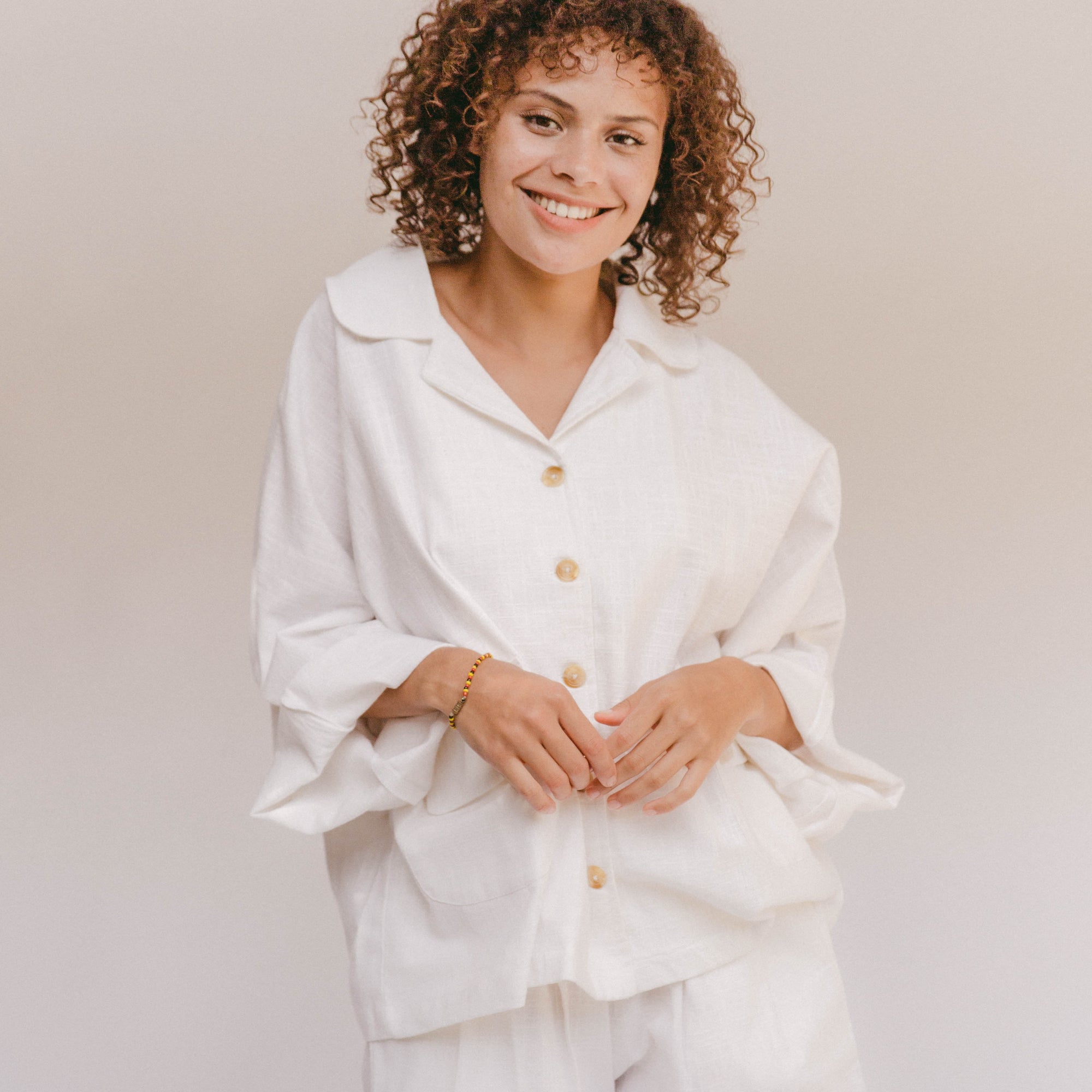 Oversized loungewear made from soft yet durable fabrics. They feel softer with every wash. Our fabric is hypoallergenic, moisture wicking and adjusts to your body temperature to stay cool in the summer and warm in the winter which makes it a great choice for any time of the year.